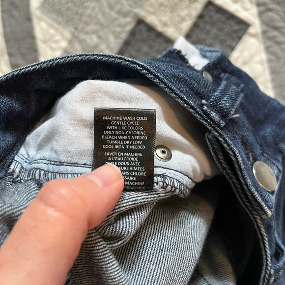 AFRM Jeans Keenan High Rise Wide‎ Leg distressed size 26 long - Picture 5 of 11